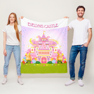 Princess Decor! Personalised Castle  Fleece Blanket