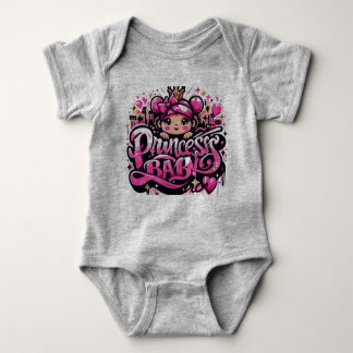 princess design for girls baby bodysuit