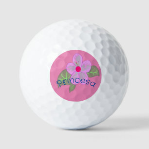 Princess design golf balls