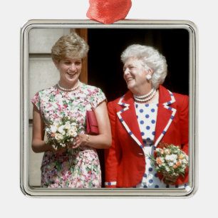 Princess Diana-Barbara Bush Metal Tree Decoration