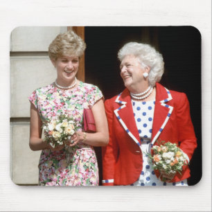 Princess Diana-Barbara Bush Mouse Pad