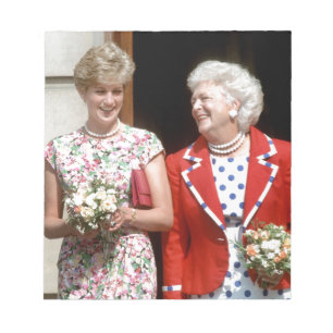 Princess Diana-Barbara Bush Notepad