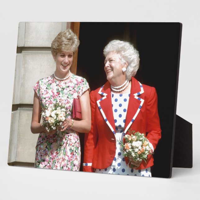 Princess Diana-Barbara Bush Plaque (Side)