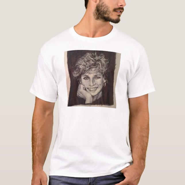 PRINCESS DIANA INK PEN PORTRAIT T-Shirt (Front)