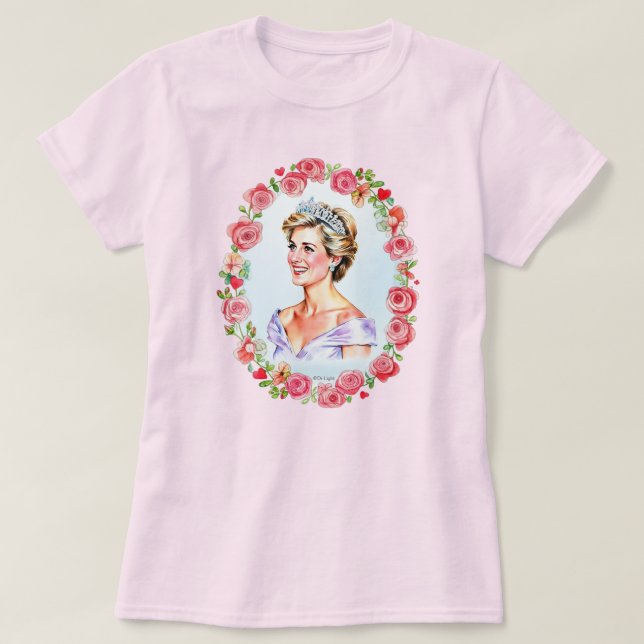 Princess Diana of England, Princess of Wales T-Shirt (Design Front)