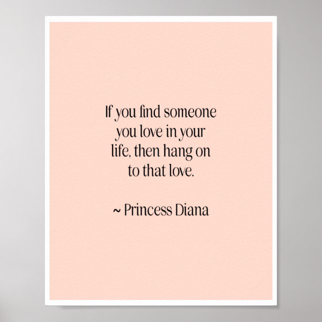 Princess diana quote poster (Front)
