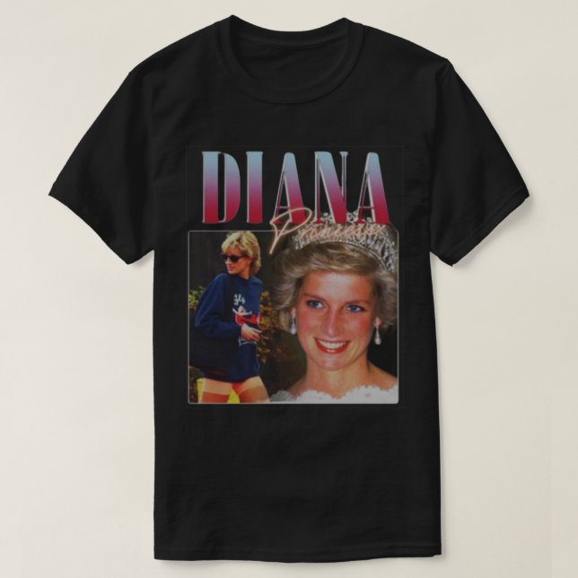 PRINCESS DIANA  Rap Hip Hop Princess Diana 90s Ret T-Shirt (Design Front)
