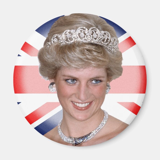 Princess Diana Union Jack Magnet (Front)