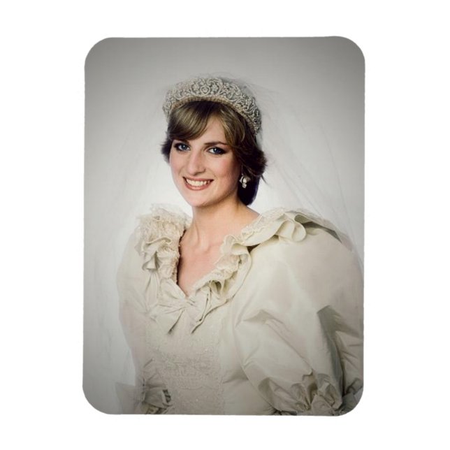 Princess Diana wedding portrait stylised Magnet (Vertical)