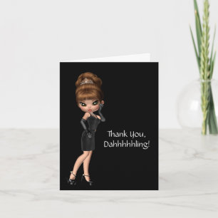 Princess Diva Thank You Card