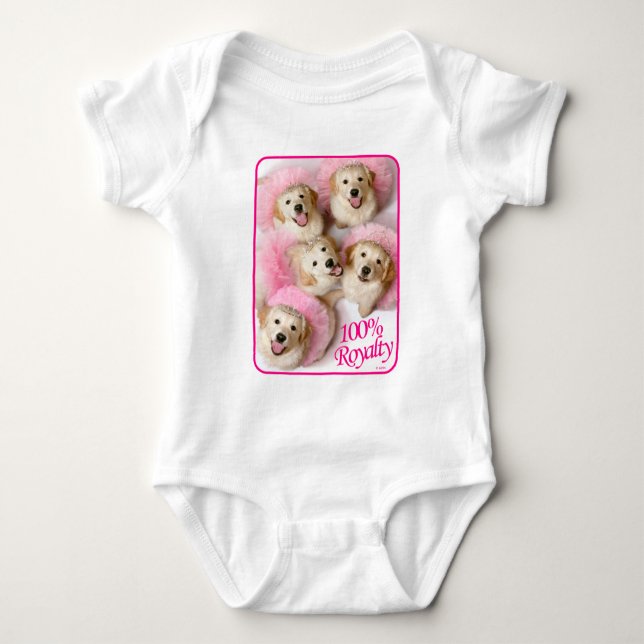Princess Dogs in Tiaras Baby Bodysuit (Front)