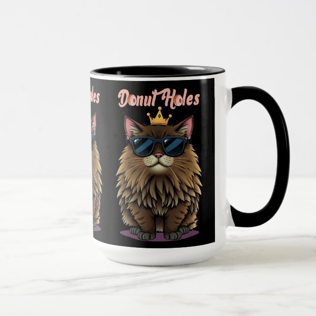 Princess Doughnut - Doughnut Holes Black Mug (Right)