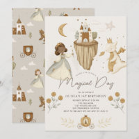 Princess Dragon Fairytale Dark Skin 1st Birthday