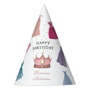 Princess Dresses Fairytale Little Girl Birthday Party Hat
