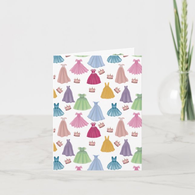 Princess Dresses Fairytale Little Girl Pattern Card (Front)