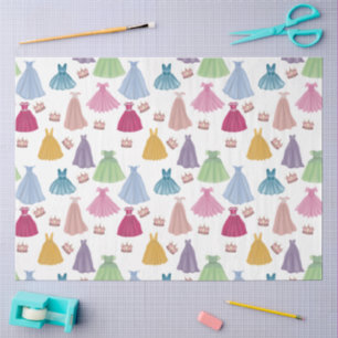 Princess Dresses Fairytale Little Girl Pattern Tissue Paper