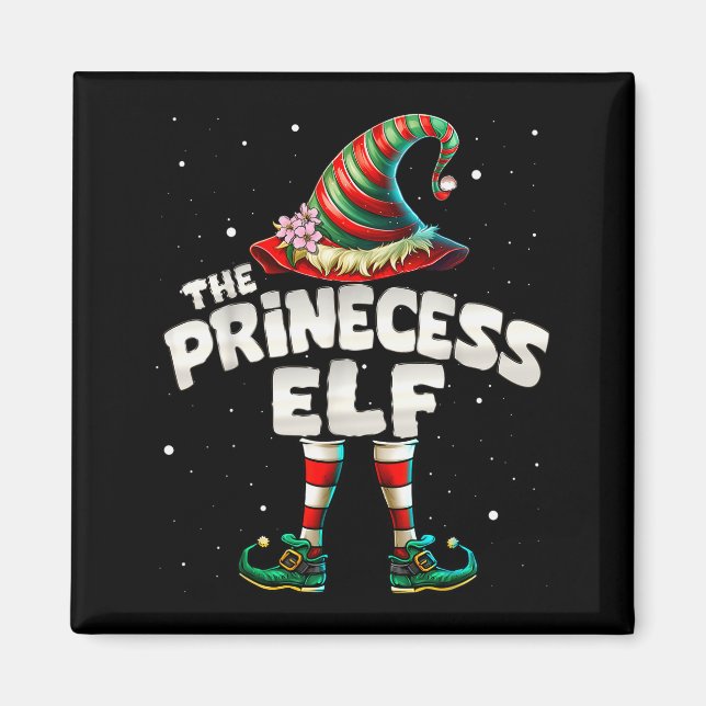 Princess Elf Family Matching Group Christmas Girls Magnet (Front)