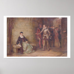 Princess Elizabeth (1533-1603) at the Tower (oil o Poster