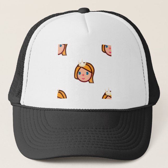 princess emoji trucker hat (Front)