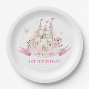 Princess Fairytale Castle Birthday Paper Plate