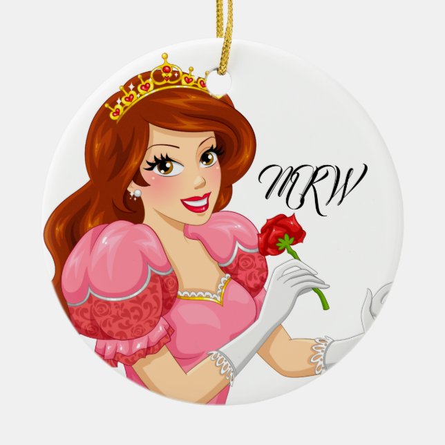 Princess / Fairytale Ceramic Tree Decoration (Front)