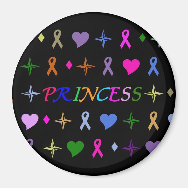 Princess Fashion Magnet Black (Front)