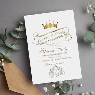 Princess First Birthday Invitation