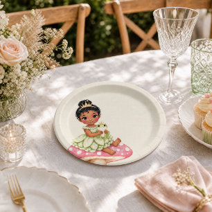 Princess Frog Baby Shower Paper Plate