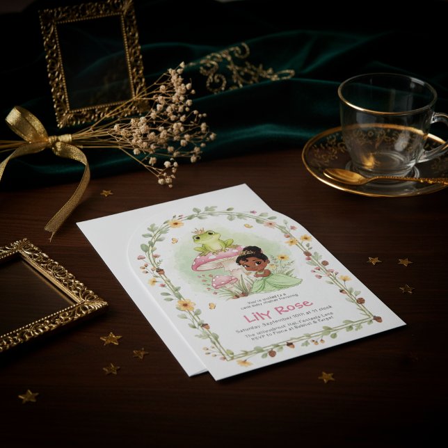 Princess Frog Floral Baby Shower Invite (Creator Uploaded)