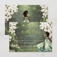 Princess & Frog Green Dress Sweet 16 Quinceanera