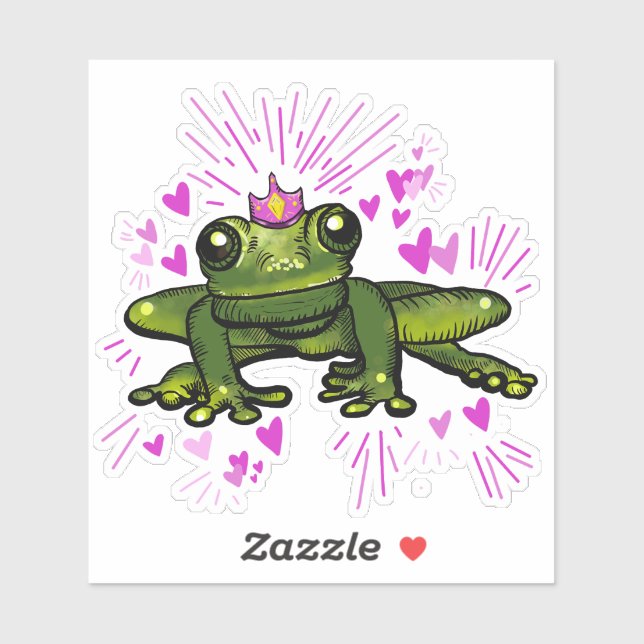 Princess Frog Sticker (Sheet)
