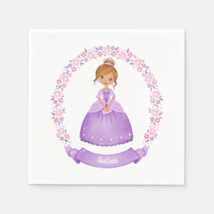 Princess Girl Birthday Party Napkin