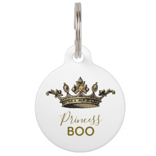 Princess Golden crown Pet Tag