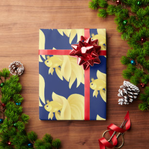 Princess golden fish gift wrapping paper
