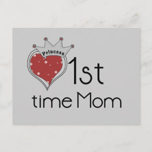 Princess Heart 1st Time Mum Tshirts and Gifts Postcard