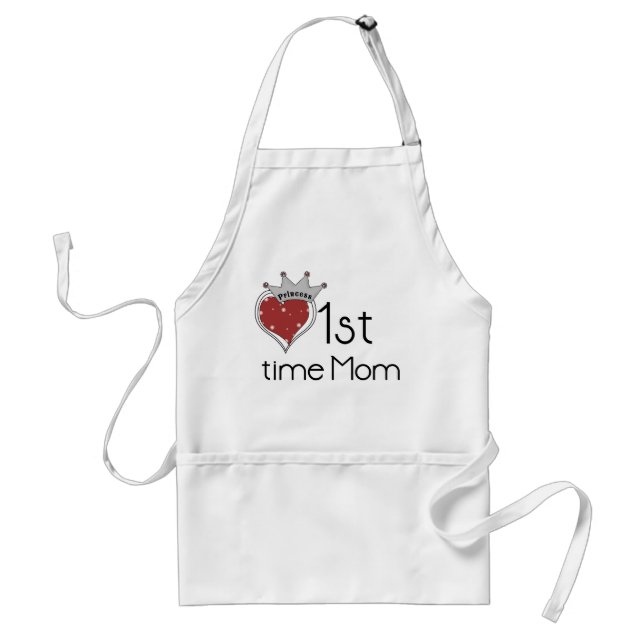 Princess Heart 1st Time Mum Tshirts and Gifts Standard Apron (Front)
