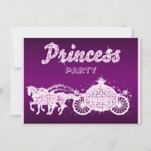 Princess Horses & Carriage Birthday Party Invitation