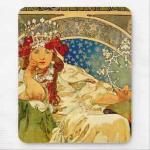 Princess Hyacinth by Mucha Mouse Pad