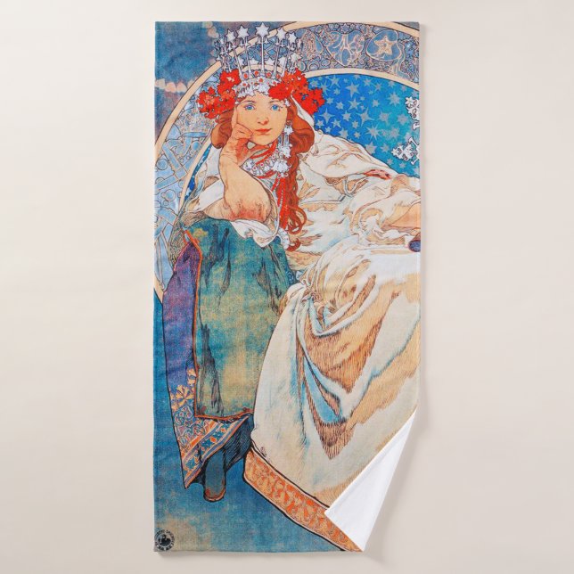 Princess Hyacinth, Mucha Bath Towel (Bath Towel)