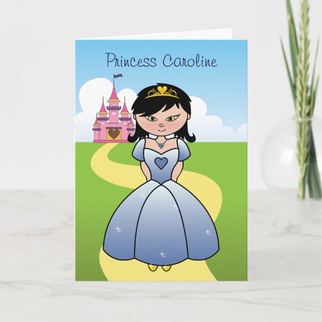 Princess in blue Party Invitation Card (Front)