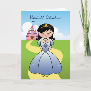 Princess in blue Party Invitation Card