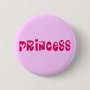 Princess in Hearts 6 Cm Round Badge