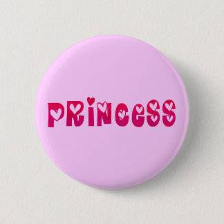 Princess in Hearts 6 Cm Round Badge