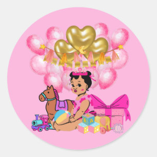 Princess in Pink Classic Round Sticker