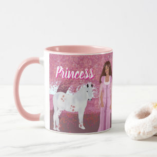 Princess in Pink Forest Fairytale Whimsical Mug