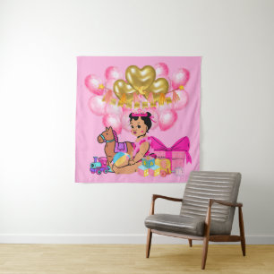 Princess in Pink Tapestry