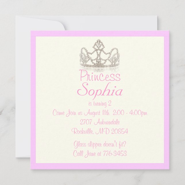 Princess Invitation (Front)