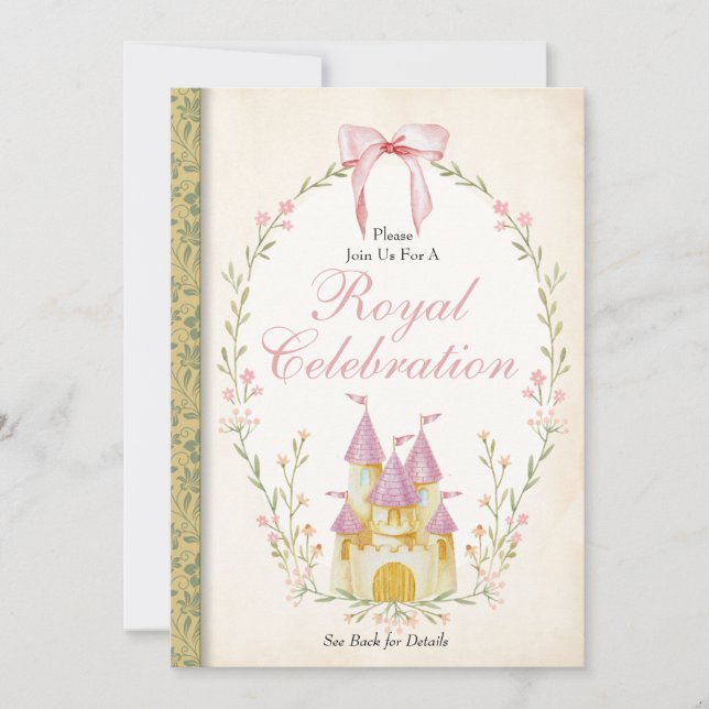Princess Invitation, Princess Birthday Invitation (Front)