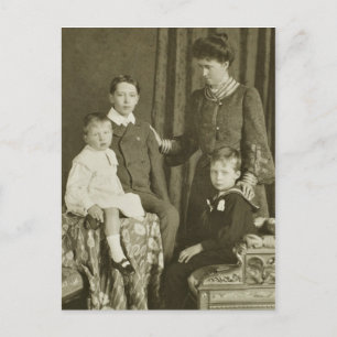 Princess Irene of Hesse & princes of Prussia 1903 Postcard