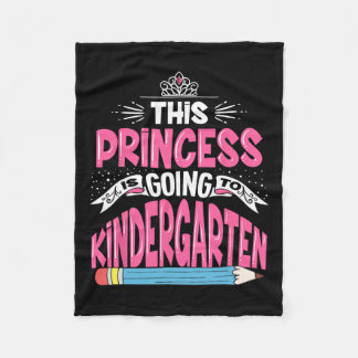 Princess Is Going To Kindergarten Girl Back To Sch Fleece Blanket